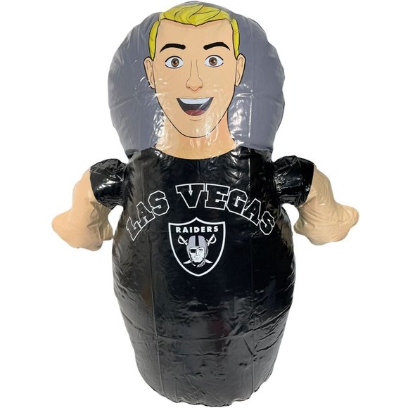 Las Vegas Raiders Mini Bop Bag 34" Tall Inflatable Blonde Male Tackle Buddy - Picture 9 of 12